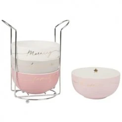 Maisons Du Monde Bols, Tasses Et Mugs 4 Bols En Faïence Avec Support En Métal -Bols, tasses et mugs Soldes Magasin 4 bols en faience avec support en metal 1000 12 2 183272 2