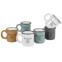 Maisons Du Monde Bols, Tasses Et Mugs 6 Tasses En Faïence Multicolore Imprimé Et Support En Métal Noir -Bols, tasses et mugs Soldes Magasin 6 tasses en faience multicolore imprime et support en metal noir 1000 13 40 193150 2
