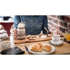 Maisons Du Monde Bols, Tasses Et Mugs 6 Tasses Et Soucoupes En Porcelaine Avec Support -Bols, tasses et mugs Soldes Magasin 6 tasses et soucoupes en porcelaine avec support 1000 3 21 178945 4