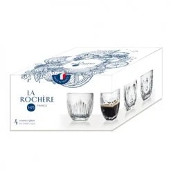 La Rochère Bols, Tasses Et Mugs Boîte De 4 Tasses à Expresso Troquet En Verre Transparent -Bols, tasses et mugs Soldes Magasin boite de 4 tasses a expresso troquet en verre transparent 3