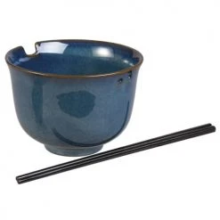 Maisons Du Monde Bols, Tasses Et Mugs Bol à Riz En Faïence Bleue - Lot De 2 -Bols, tasses et mugs Soldes Magasin bol a riz en faience bleue 1000 12 5 181963 2