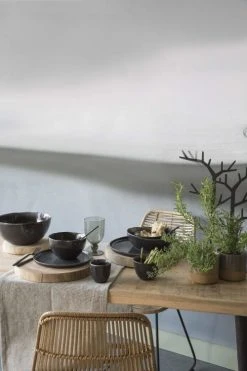 Pomax Bols, Tasses Et Mugs Bol à Soupe En Grès Noir -Bols, tasses et mugs Soldes Magasin bol a soupe en gres noir 1