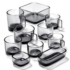 Serax Bols, Tasses Et Mugs Bol Carré En Verre Fumé Gris 6x6cm H6cm -Bols, tasses et mugs Soldes Magasin bol carre en verre fume gris 6x6cm h6cm 3