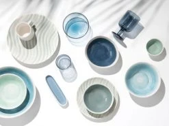 Maisons Du Monde Bols, Tasses Et Mugs Bol En Faïence Blanche Et Bleu Clair Imprimé Poissons - Lot De 2 -Bols, tasses et mugs Soldes Magasin bol en faience blanche et bleu clair imprime poissons 1000 12 33 205525 3