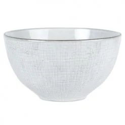 Maisons Du Monde Vaisselle De Noël Bol En Faïence Gris Clair - Lot De 2