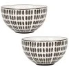 Maisons Du Monde Bols, Tasses Et Mugs Bol En Grès Blanc Motifs Tirets Noirs - Lot De 2 -Bols, tasses et mugs Soldes Magasin bol en gres blanc motifs tirets noirs 1000 14 6 217716 2