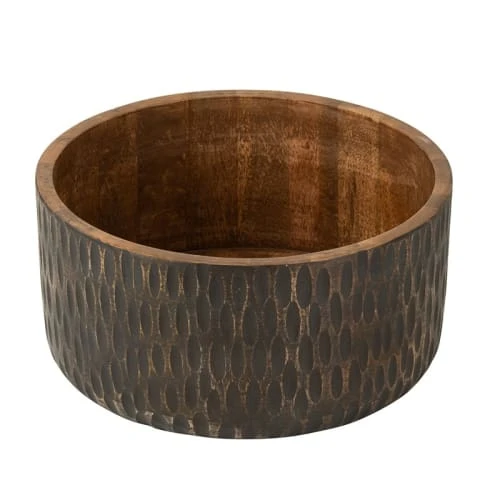 LANADECO Bols, Tasses Et Mugs Bol En Manguier Marron/noir D30cm 3 LANADECO Bols, Tasses Et Mugs Bol En Manguier Marron/noir D30cm