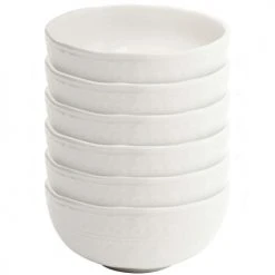 Kare Design Bols, Tasses Et Mugs Bol En Porcelaine Blanche D15 - Lot De 6