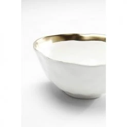 Kare Design Bols, Tasses Et Mugs Bol En Porcelaine Blanche Et Dorée D15 -Bols, tasses et mugs Soldes Magasin bol en porcelaine blanche et doree d15 2
