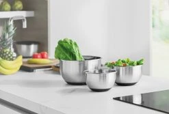 BergHoff Bols, Tasses Et Mugs Bol Mélangeur En Acier Avec Couvercle 8 Pcs -Bols, tasses et mugs Soldes Magasin bol melangeur en acier avec couvercle 8 pcs 1