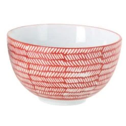 Jolipa Bols, Tasses Et Mugs Bol Rouge Motifs Striés En Porcelaine -Bols, tasses et mugs Soldes Magasin bol rouge motifs stries en porcelaine 1