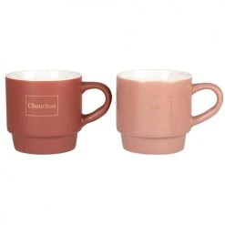 Maisons Du Monde Bols, Tasses Et Mugs Coffret 2 Tasses En Porcelaine Rose -Bols, tasses et mugs Soldes Magasin coffret 2 tasses en porcelaine rose 1000 2 16 213216 3