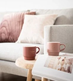 Maisons Du Monde Bols, Tasses Et Mugs Coffret 2 Tasses En Porcelaine Rose -Bols, tasses et mugs Soldes Magasin coffret 2 tasses en porcelaine rose 1000 2 16 213216 4