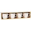 Maisons Du Monde Bols, Tasses Et Mugs Coffret 4 Tasses En Grès Blanc à Taches Dorées -Bols, tasses et mugs Soldes Magasin coffret 4 tasses en gres blanc a taches dorees 1000 4 23 228926 1