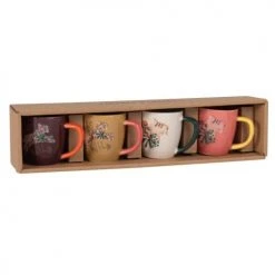 Maisons Du Monde Bols, Tasses Et Mugs Coffret 4 Tasses En Grès Multicolores à Dessin Tigre