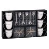 Maisons Du Monde Bols, Tasses Et Mugs Coffret 6 Tasses à Café En Porcelaine Avec Soucoupes + Cuillères -Bols, tasses et mugs Soldes Magasin coffret 6 tasses a cafe en porcelaine avec soucoupes cuilleres 1000 2 23 114208 7