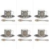 Table Passion Bols, Tasses Et Mugs Coffret 6 Tasses à Café Et Cuillère 10 Cl En Porcelaine Décoré -Bols, tasses et mugs Soldes Magasin coffret 6 tasses a cafe et cuillere 10 cl en porcelaine decore