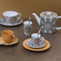 Table Passion Bols, Tasses Et Mugs Coffret 6 Tasses à Café Et Cuillère 10 Cl En Porcelaine Décoré -Bols, tasses et mugs Soldes Magasin coffret 6 tasses a cafe et cuillere 10 cl en porcelaine decore 2