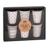 Maisons Du Monde Bols, Tasses Et Mugs Coffret 6 Tasses En Porcelaine Blanche Motifs Noirs -Bols, tasses et mugs Soldes Magasin coffret 6 tasses en porcelaine blanche motifs noirs 1000 5 11 175122 5