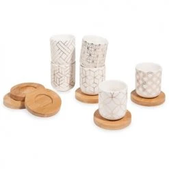Maisons Du Monde Bols, Tasses Et Mugs Coffret 6 Tasses Et Soucoupes En Porcelaine -Bols, tasses et mugs Soldes Magasin coffret 6 tasses et soucoupes en porcelaine 1000 12 3 164249 1