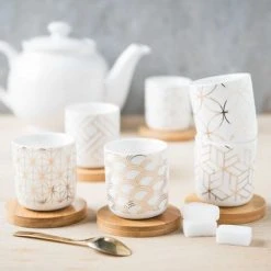Maisons Du Monde Bols, Tasses Et Mugs Coffret 6 Tasses Et Soucoupes En Porcelaine -Bols, tasses et mugs Soldes Magasin coffret 6 tasses et soucoupes en porcelaine 1000 12 3 164249 3