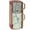 Maisons Du Monde Bols, Tasses Et Mugs Coffret Mugs (x2) En Porcelaine Grise, Bleu Gris Et Rose Imprimée -Bols, tasses et mugs Soldes Magasin coffret mugs x2 en porcelaine grise bleu gris et rose imprimee 1000 11 17 219039 1