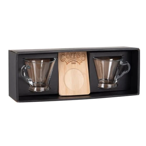 Maisons Du Monde Bols, Tasses Et Mugs Coffret Tasses à Café (x2) Et Supports En Bambou 3 Maisons Du Monde Bols, Tasses Et Mugs Coffret Tasses à Café (x2) Et Supports En Bambou