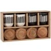 Maisons Du Monde Bols, Tasses Et Mugs Coffret Tasses En Grès Crème Et Noir (x4) Avec Coupelles En Bois D'acacia -Bols, tasses et mugs Soldes Magasin coffret tasses en gres creme et noir x4 avec coupelles en bois d acacia 1000 2 3 227717 1