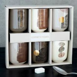 Maisons Du Monde Bols, Tasses Et Mugs Coffret Tasses En Grès Motifs Graphiques Multicolores (x6) -Bols, tasses et mugs Soldes Magasin coffret tasses en gres motifs graphiques multicolores x6 1000 4 10 217638 3