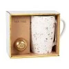 Maisons Du Monde Bols, Tasses Et Mugs Coffret Tisanière En Grès Blanc à Taches Dorées Et Métal -Bols, tasses et mugs Soldes Magasin coffret tisaniere en gres blanc a taches dorees et metal 1000 14 2 228987 1