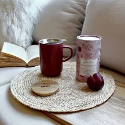 OGO Living Bols, Tasses Et Mugs Coffret Tisanière Thé Noir Aux Pétales De Rose En Grès Rouge 475 Ml -Bols, tasses et mugs Soldes Magasin coffret tisaniere the noir aux petales de rose en gres rouge 475 ml 2