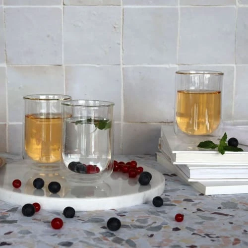 OGO Living Bols, Tasses Et Mugs Lot De 4 Tasses Café En Verre Double Paroi 25 Cl 5 OGO Living Bols, Tasses Et Mugs Lot De 4 Tasses Café En Verre Double Paroi 25 Cl – Image 3