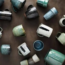 Madam Stoltz Bols, Tasses Et Mugs Lot De 4 Tasses En Céramique Multicolore -Bols, tasses et mugs Soldes Magasin lot de 4 tasses en ceramique multicolore 3