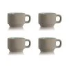 OGO Living Bols, Tasses Et Mugs Lot De 4 Tasses En Grès 10cl