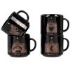 Maisons Du Monde Bols, Tasses Et Mugs Lot De 4 Tasses En Grès Noir Et Doré -Bols, tasses et mugs Soldes Magasin lot de 4 tasses en gres noir et dore 1000 12 4 228866 1