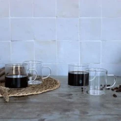 OGO Living Bols, Tasses Et Mugs Lot De 4 Tasses En Verre Borosilicate 25 Cl -Bols, tasses et mugs Soldes Magasin lot de 4 tasses en verre borosilicate 25 cl 2