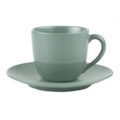 Table Passion Bols, Tasses Et Mugs Lot De 6 - Tasse à Café Et Sous-tasse 12 Cl En Grès Bleu