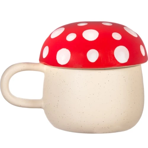 Sass & Belle Bols, Tasses Et Mugs Mug Avec Couvercle Champignon 3 Sass & Belle Bols, Tasses Et Mugs Mug Avec Couvercle Champignon