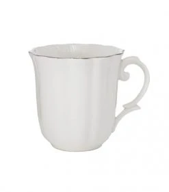 Wadiga Bols, Tasses Et Mugs Mug Céramique Blanc Et Argenté 35cl