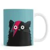 Juniqe Bols, Tasses Et Mugs Mug En Céramique En Noir & Turquoise -Bols, tasses et mugs Soldes Magasin mug en ceramique en noir turquoise
