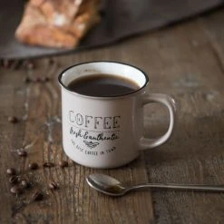 Maisons Du Monde Bols, Tasses Et Mugs Mug En Faïence Beige Imprimée - Lot De 2 -Bols, tasses et mugs Soldes Magasin mug en faience beige imprimee 1000 3 29 174525 3