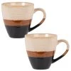 Maisons Du Monde Bols, Tasses Et Mugs Mug En Faïence Crème, Marron Et Grise - Lot De 2 -Bols, tasses et mugs Soldes Magasin mug en faience creme marron et grise 1000 2 21 208014 3