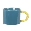 Maisons Du Monde Bols, Tasses Et Mugs Mug En Grès Bicolore Bleu Et Jaune à Anse Torsadée - Lot De 2 -Bols, tasses et mugs Soldes Magasin mug en gres bicolore bleu et jaune a anse torsadee 1000 2 26 227207 1