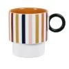 Maisons Du Monde Bols, Tasses Et Mugs Mug En Grès Blanc à Rayures Multicolores - Lot De 2 -Bols, tasses et mugs Soldes Magasin mug en gres blanc a rayures multicolores 1000 4 30 228892 1