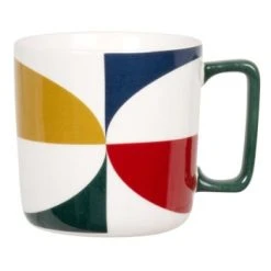 Maisons Du Monde Bols, Tasses Et Mugs Mug En Grès Blanc Jaune Rouge - Lot De 2 -Bols, tasses et mugs Soldes Magasin mug en gres blanc et formes colorees belvaros 1000 11 36 227709 1 1