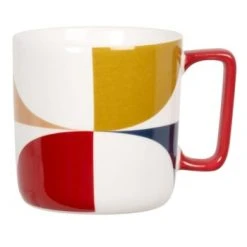 Maisons Du Monde Bols, Tasses Et Mugs Mug En Grès Blanc Jaune Rouge - Lot De 2 -Bols, tasses et mugs Soldes Magasin mug en gres blanc jaune rouge belvaros 1000 14 39 227712 1 1