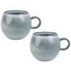 Maisons Du Monde Vaisselle De Noël Mug En Grès Bleu Gris - Lot De 2 -Bols, tasses et mugs Soldes Magasin mug en gres bleu gris 1000 14 23 197520 6