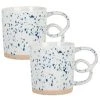 Maisons Du Monde Bols, Tasses Et Mugs Mug En Grès écru, Bleu Marine Et Sable - Lot De 2 -Bols, tasses et mugs Soldes Magasin mug en gres ecru bleu marine et sable 1000 16 2 222427 2