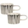 Maisons Du Monde Bols, Tasses Et Mugs Mug En Grès écru Motifs Traits Noirs - Lot De 2 -Bols, tasses et mugs Soldes Magasin mug en gres ecru motifs traits noirs 1000 15 1 222426 2
