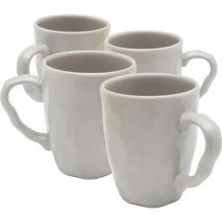Kare Design Bols, Tasses Et Mugs Mug En Grès Gris - Lot De 4